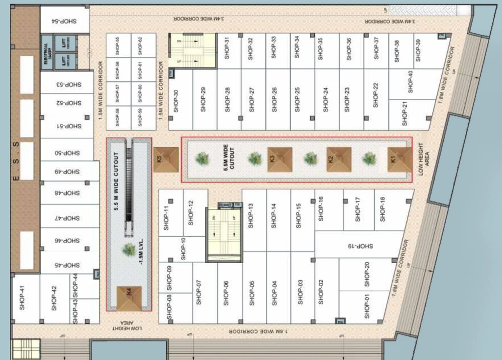 Floor Plan of Karyan Square in Wave City, Ghaziabad - Image 320762