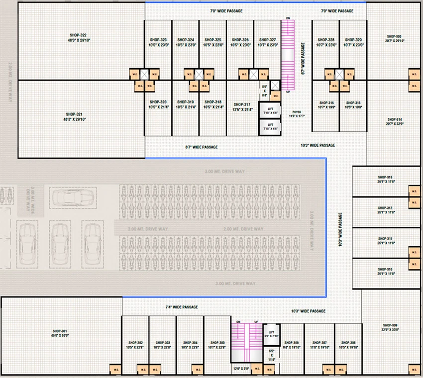 Floor Plan of Tricon Akshar Matrix in Odhav, Ahmedabad - Image 324674