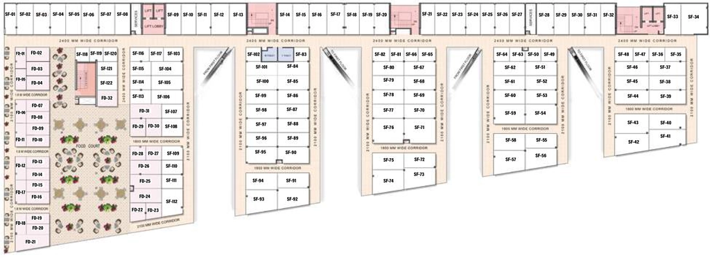 Floor Plan of SKA Arcadia in Wave City, Ghaziabad - Image 320882