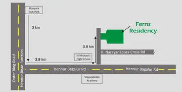 Location of Ferns Residency - Image 330070