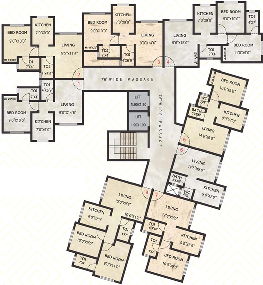 Floor Plan of Skyline Enclave in Vasai East, Palghar - Image 19728