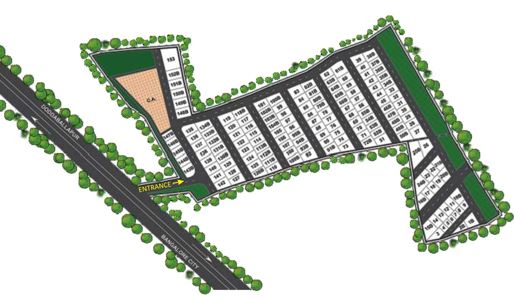 Master Plan of Ferns Manor in Doddaballapur, Bangalore - Image 330066