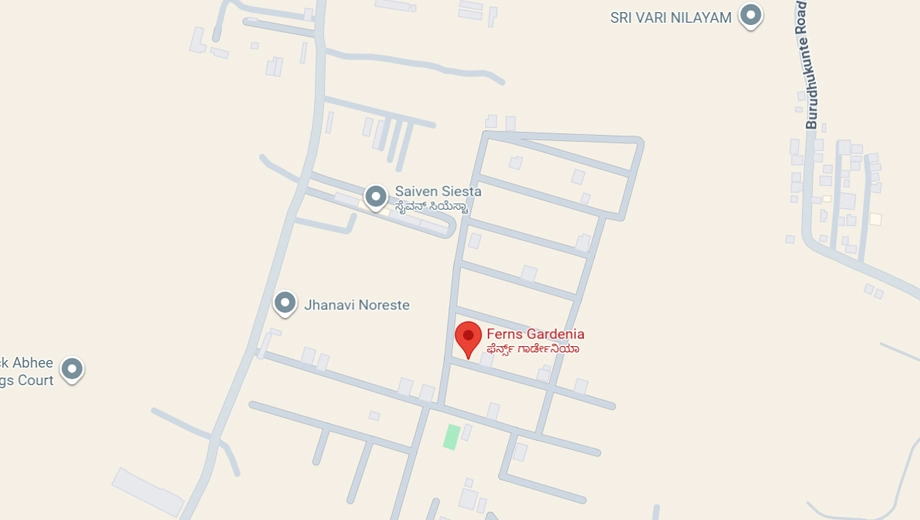 Location of Ferns Gardenia in Sarjapur Road, Bangalore - Image 333599