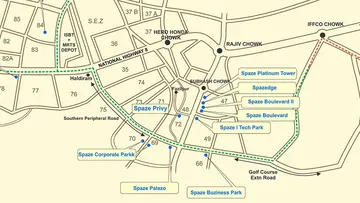 Location of Spaze Corporate Parkk - Image 365081