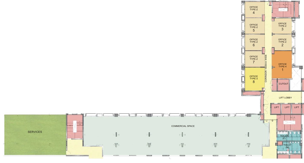 Floor Plan of Puri 81 Business Hub in Sector 81, Faridabad - Image 363680