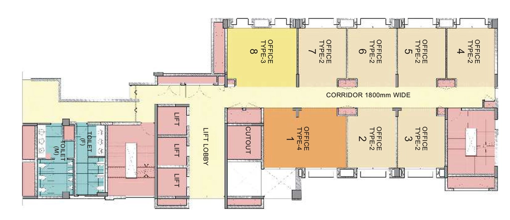 Floor Plan of Puri 81 Business Hub in Sector 81, Faridabad - Image 363678