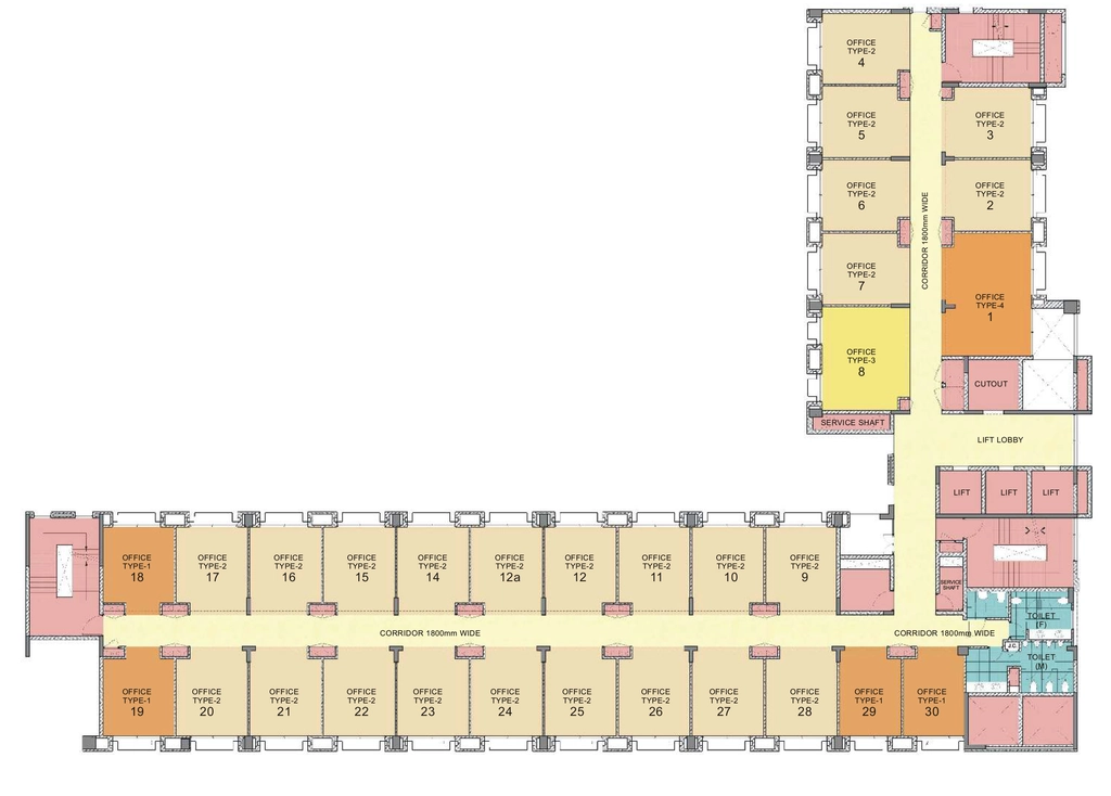 Floor Plan of Puri 81 Business Hub in Sector 81, Faridabad - Image 363679