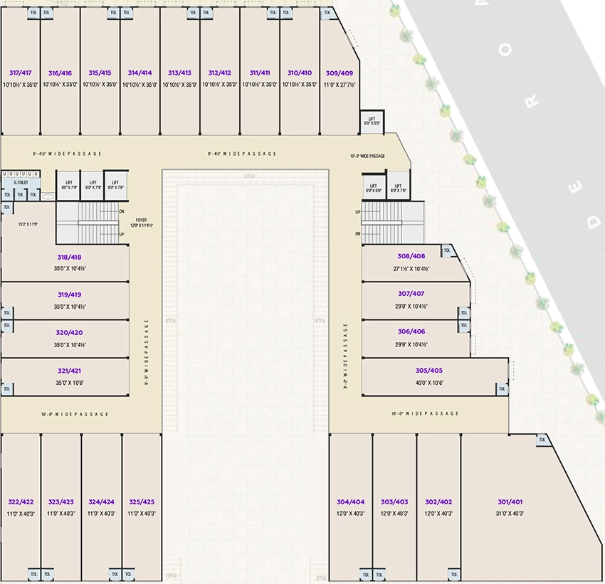Floor Plan of Yashmin The Newyork Empire in Nava Naroda, Ahmedabad - Image 324788