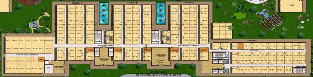 Floor Plan of Urbtech Trade Centre in Sector 132, Noida - Image 302951