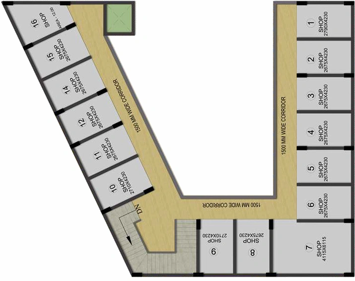 Floor Plan of Commercial Gaur Sportswood Arcade in Sector 79, Noida - Image 301200