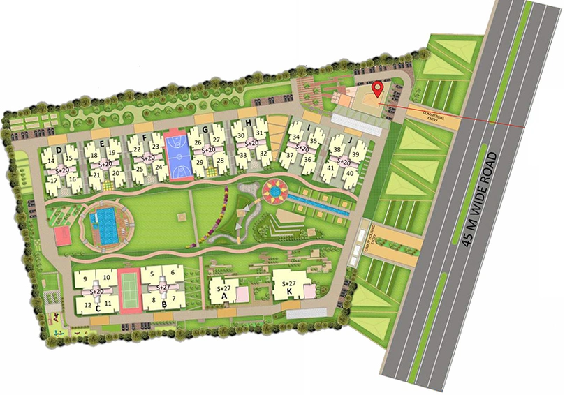 Master Plan of Commercial Gaur Sportswood Arcade in Sector 79, Noida - Image 301198
