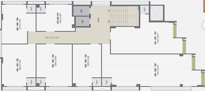 Floor Plan of Shilp Kshitij Aria in Navrangpura, Ahmedabad - Image 324043