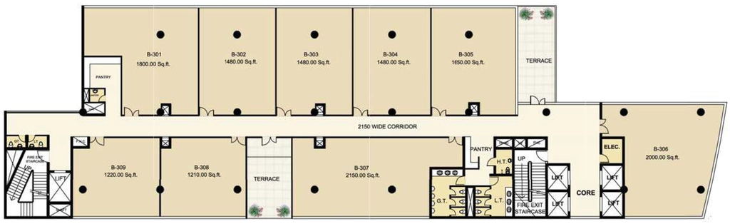 Floor Plan of Pioneer Urban Square in Sector 62, Gurgaon - Image 365019