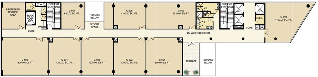 Floor Plan of Pioneer Urban Square in Sector 62, Gurgaon - Image 365020