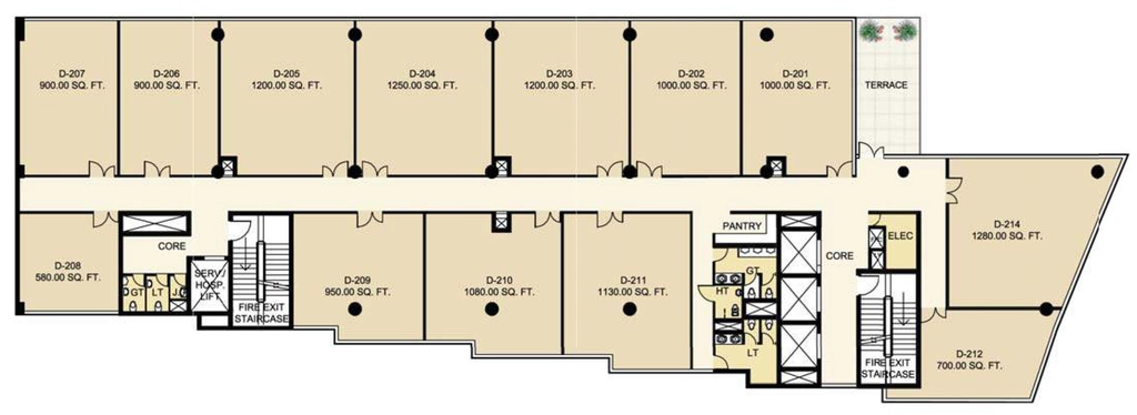 Floor Plan of Pioneer Urban Square in Sector 62, Gurgaon - Image 365017