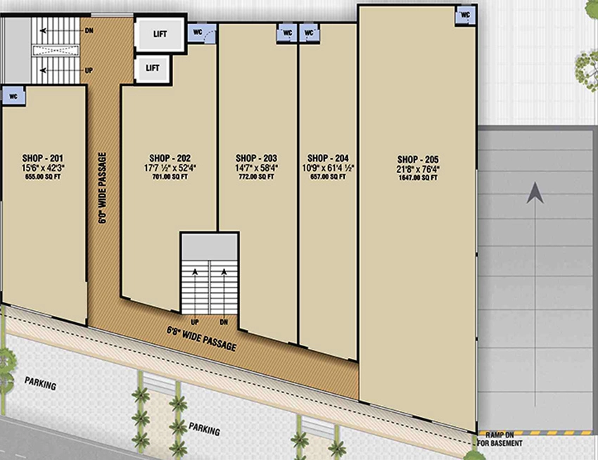 Floor Plan of Vision Copper Leaf in Bhuyangdev, Ahmedabad - Image 321975