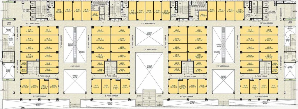 Floor Plan of NBCC Downtown Sarojini Nagar in Sarojini Nagar, New Delhi - Image 352713