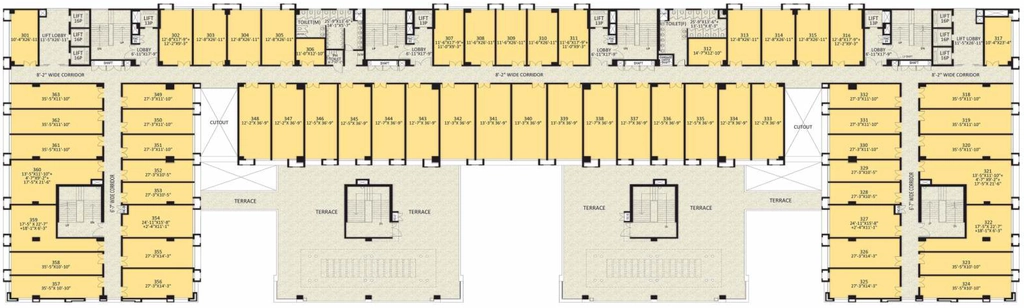 Floor Plan of NBCC Downtown Sarojini Nagar in Sarojini Nagar, New Delhi - Image 352710