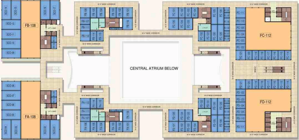 Floor Plan of PKS Town Central in Sector 16 B, Greater Noida - Image 307551