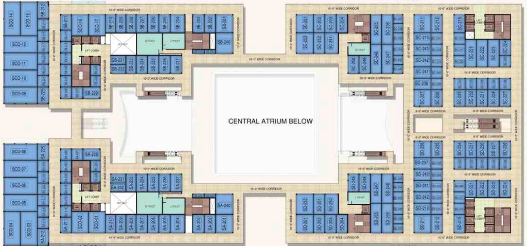 Floor Plan of PKS Town Central in Sector 16 B, Greater Noida - Image 307552