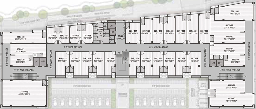 Floor Plan of Saffron Business Park in Jashoda Nagar, Ahmedabad - Image 323817