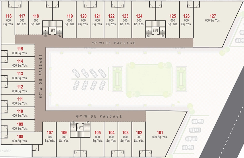 Floor Plan of Abhishek A4 Business Hub in Asarwa, Ahmedabad - Image 323398