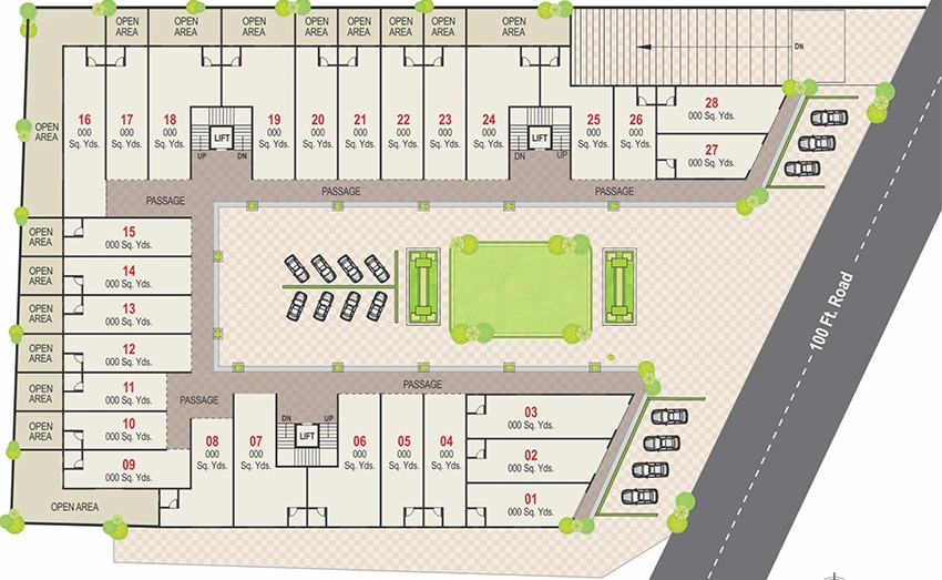 Master Plan of Abhishek A4 Business Hub in Asarwa, Ahmedabad - Image 323397