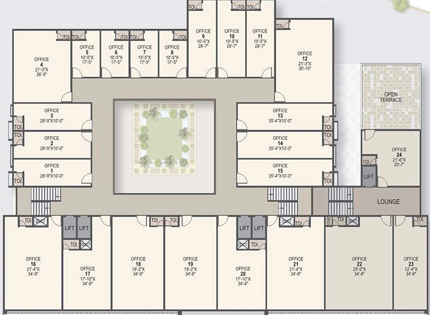 Floor Plan of HMP Ganesh Imperial in Vastral, Ahmedabad - Image 323577