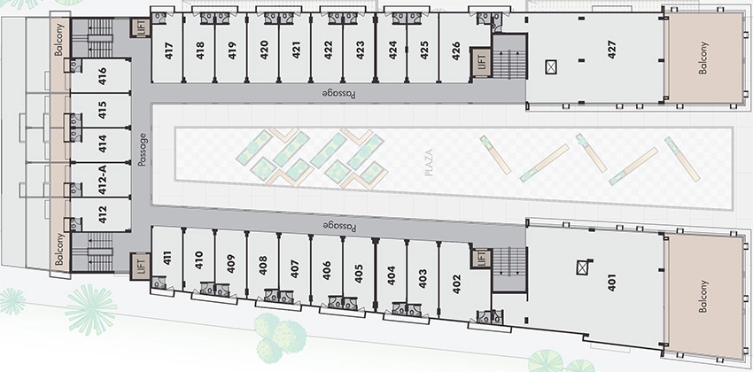 Floor Plan of United South Bopal Trade Centre in South Bopal, Ahmedabad - Image 324698