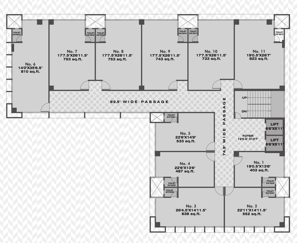 Floor Plan of Scarlet Gateway in Prahlad Nagar, Ahmedabad - Image 362270
