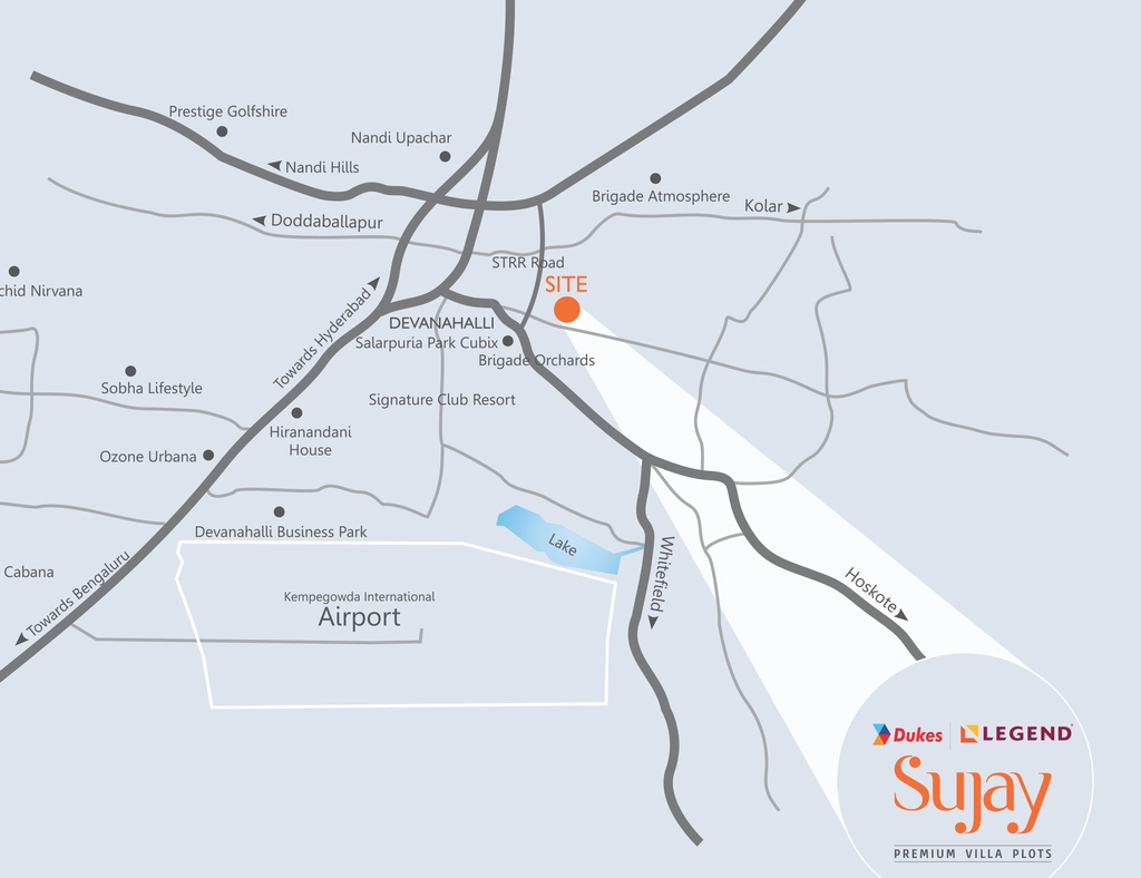 Location of Dukes Legend Sujay in Devanahalli, Bangalore - Image 330528