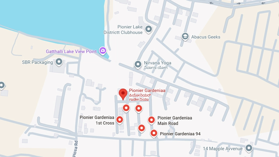 Location of Pionier Gardeniaa in Sarjapur Road, Bangalore - Image 333395