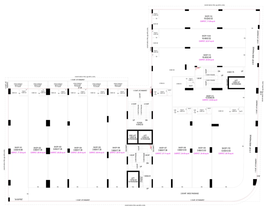 Floor Plan of Dilipraj Celestial Luxuria in Chandkheda, Ahmedabad - Image 362033