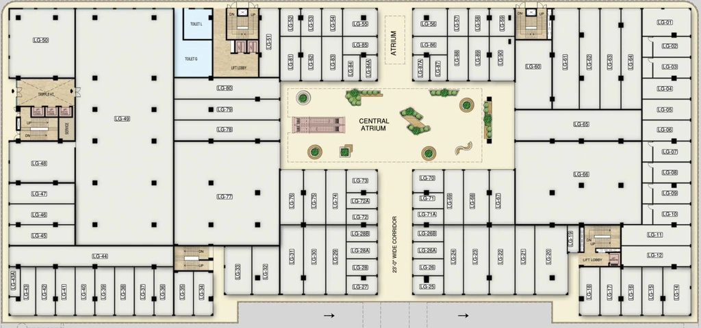 Floor Plan of Artha Mart in Techzone 4, Greater Noida - Image 306530
