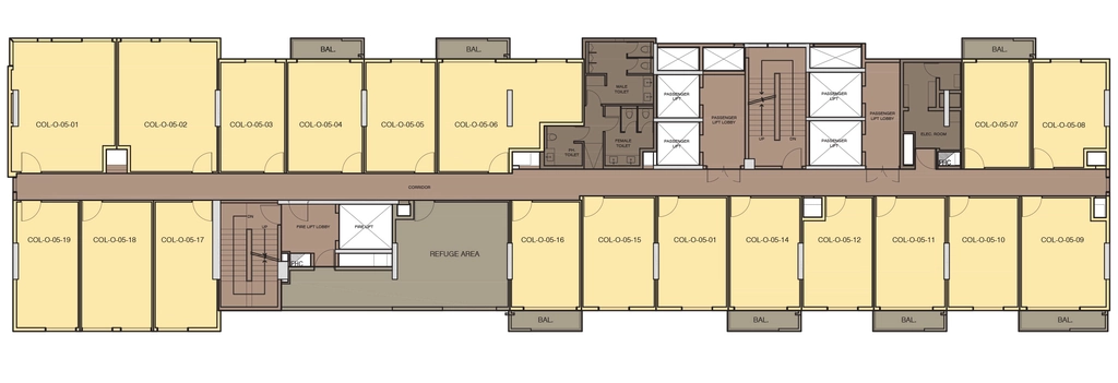 Floor Plan of Emaar Colonnade in Sector 66, Gurgaon - Image 364529