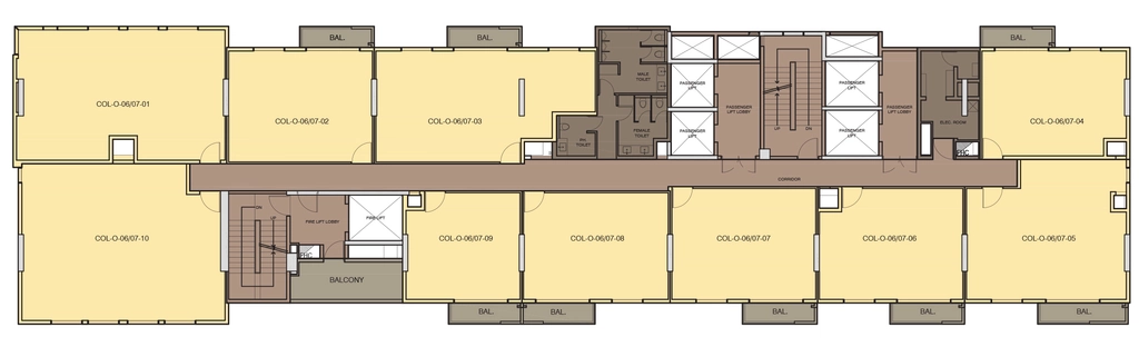 Floor Plan of Emaar Colonnade in Sector 66, Gurgaon - Image 364528