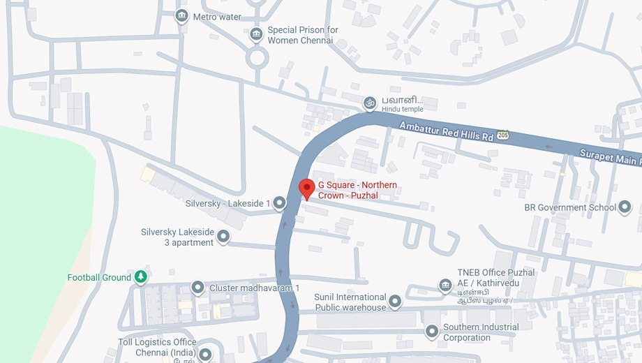 Location of G Square Northern Crown in Puzhal, Chennai - Image 317463