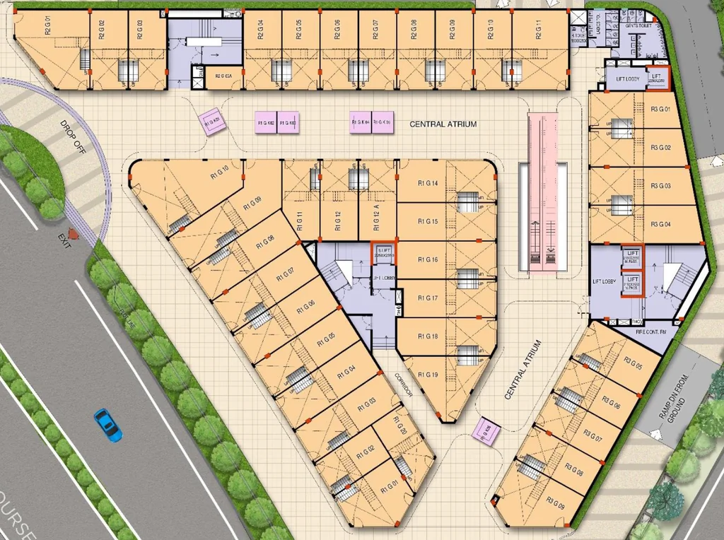 Floor Plan of M3M Atrium 57 in Sector 57, Gurgaon - Image 364610