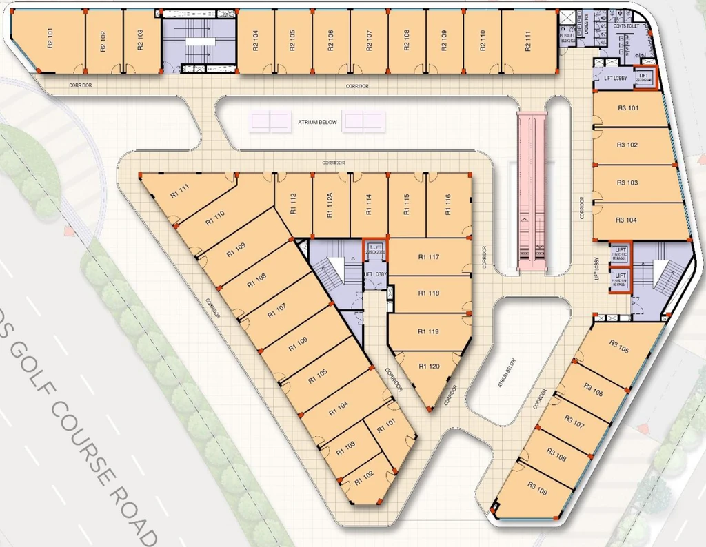 Floor Plan of M3M Atrium 57 in Sector 57, Gurgaon - Image 364609