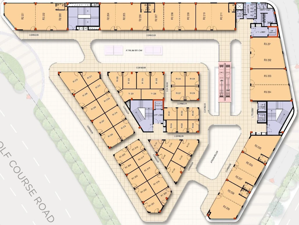 Floor Plan of M3M Atrium 57 in Sector 57, Gurgaon - Image 364607