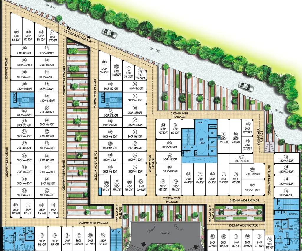Floor Plan of Ansal Town Walk in Sector 104, Gurgaon - Image 365236