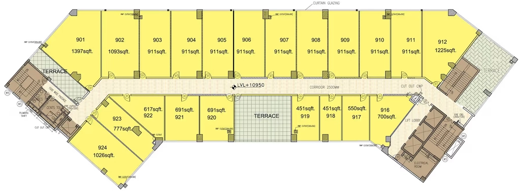 Floor Plan of Spaze Platinum Tower in Sector 47, Gurgaon - Image 365317