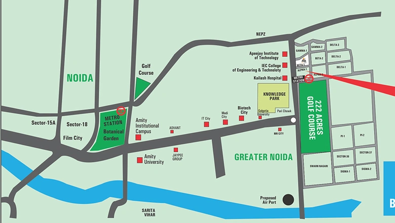 Location of SVG Alpha Plaza in Alpha 1, Greater Noida - Image 307786