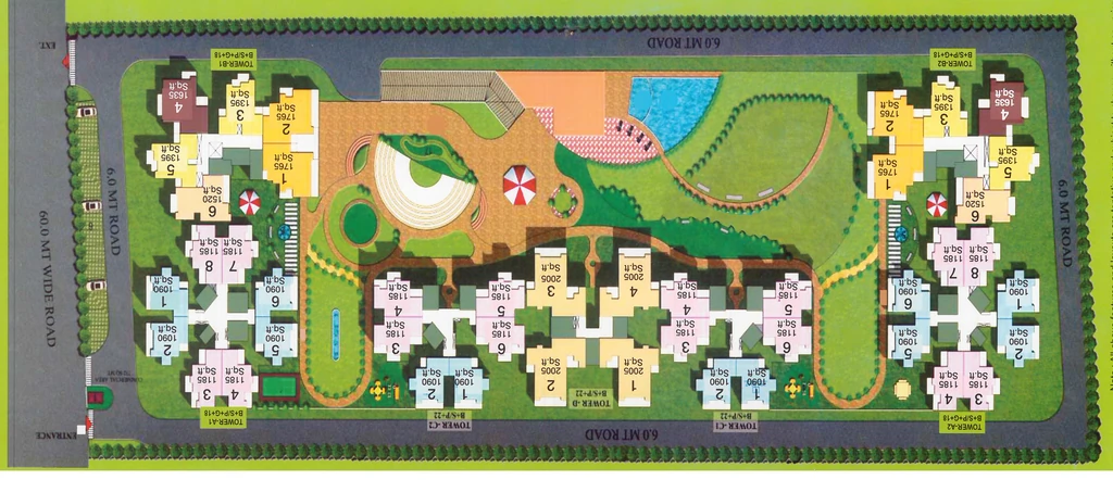 Master Plan of JKG Palm Court in Sector 16 C, Greater Noida - Image 369318