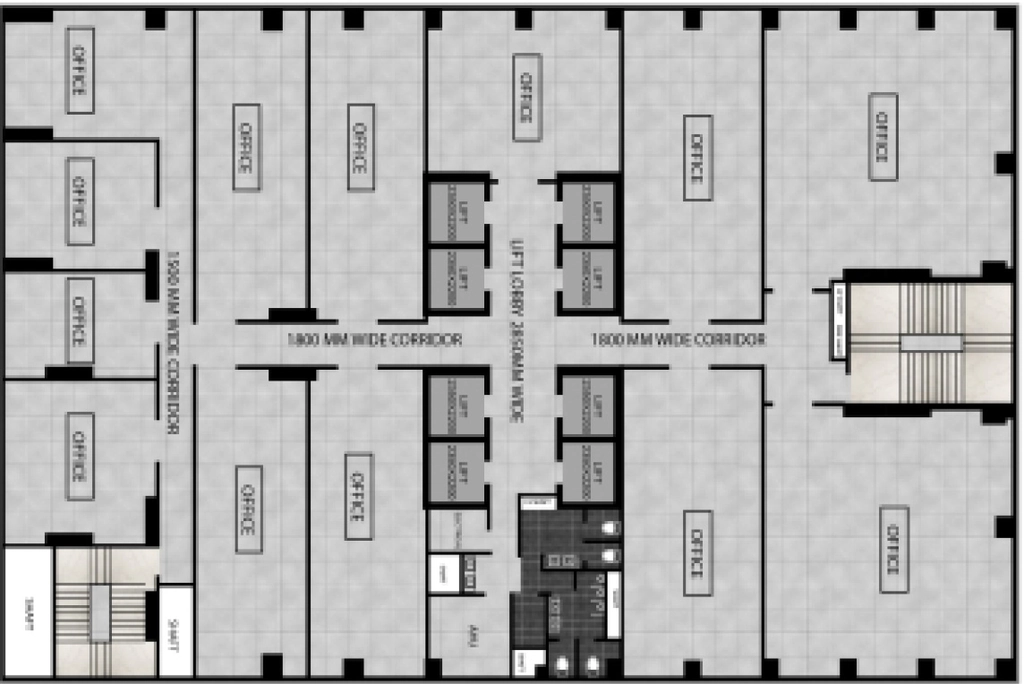 Floor Plan of Beaver The Corenthum in Sector 62, Noida - Image 367679