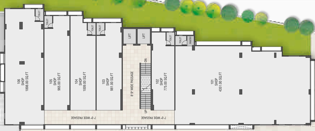 Floor Plan of Shilp Aperia Business Hub in Ambli, Ahmedabad - Image 316425