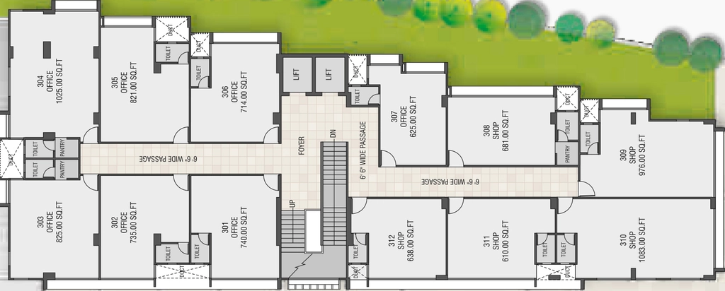 Floor Plan of Shilp Aperia Business Hub in Ambli, Ahmedabad - Image 316427
