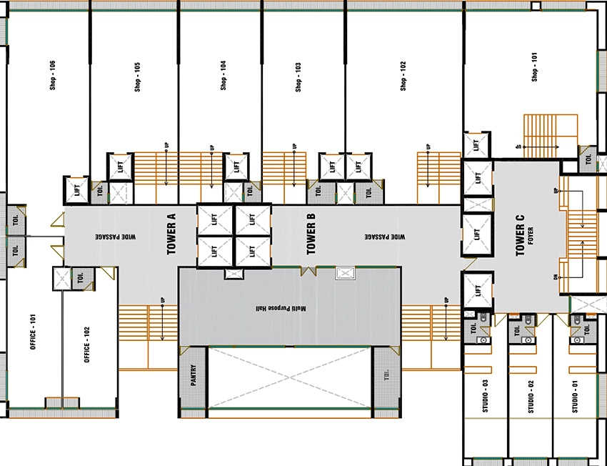 Floor Plan of Samvaad East Face in Ambli, Ahmedabad - Image 316097