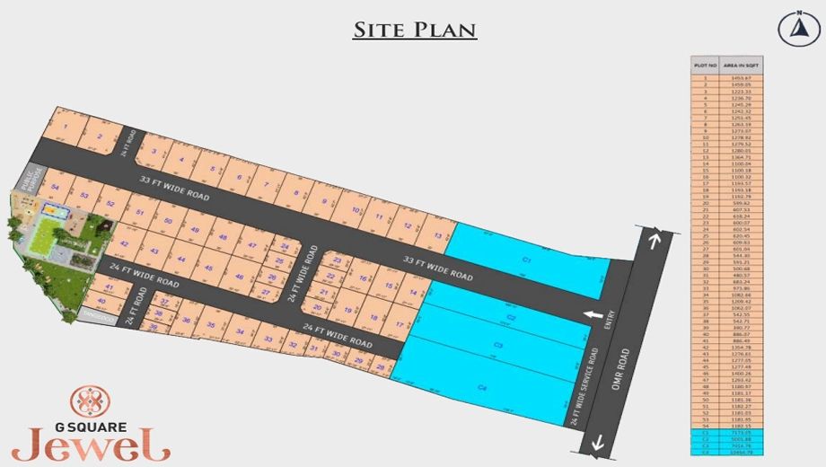 Master Plan of G Square Jewel in Padur, Chennai - Image 318013