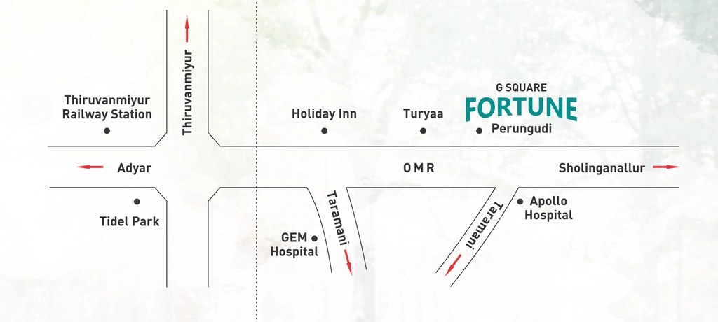 Location of G Square Fortune in Perungudi, Chennai - Image 318062